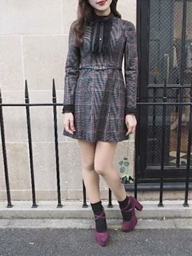 「アイテム（ワンピース、その他）」を使った、eatme-staffさん（レディース・162cm）の冬コーディネート