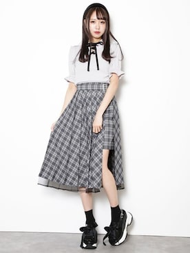 「アイテム（スカート、その他）」を使った、eatme-staffさん（レディース・164cm）の春コーディネート