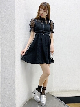 「レースワンピース」｜「アイテム（雑貨/ホビー）」を使った、eatme-staffさん（レディース・164cm）の夏コーディネート