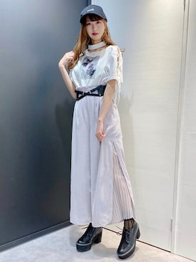 「ソックス」｜「アイテム（雑貨/ホビー）」を使った、eatme-staffさん（レディース・164cm）の夏コーディネート