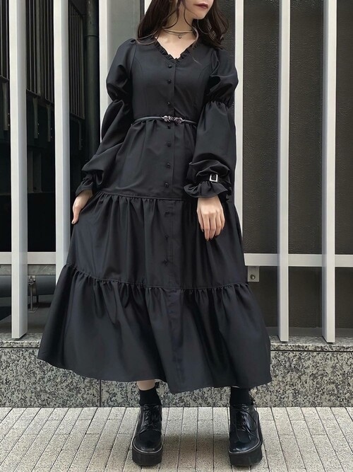 超特価sale開催 Eatme ハイネックゴシックマキシワンピース ロングワンピース Hlt No