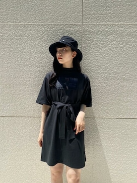 「EATME」｜「アイテム（帽子）」を使った、eatme-staffさん（レディース・160cm）の夏コーディネート