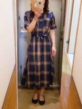 「DRESKIP（ドレスキップ）のアイテム（ワンピース/ドレス）」を使った、yukoさん（レディース・153cm）の夏コーディネート