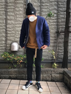 「Jackman（ジャックマン）のアイテム（ジャケット/アウター）」を使った、ひーちんさん（メンズ・165cm）の冬コーディネート