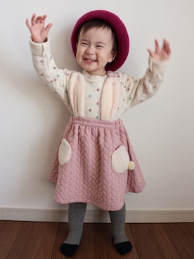 「sense of wonder（センスオブワンダー）のアイテム（ニット/セーター）」を使った、z...kさん（キッズ・80cm）の冬コーディネート