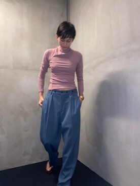 「AMBUSH（アンブッシュ）のアイテム（パンツ）」を使った、sakurako enei さん（レディース・171cm）の秋コーディネート