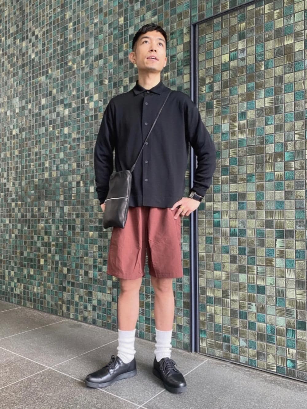 「ASICS RUNWALKの＜ASICS RUNWALK (アシックスランウォーク) ＞ RUNWALK G-TX シューズ†（その他シューズ、ブラック系）」を使った、IMさん（メンズ・174cm）の春コーディネートの1枚目の写真