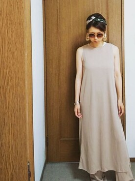 「KOBE LETTUCE（コウベレタス）のアイテム（その他アウター）」を使った、riariaさん（レディース・156cm）の夏コーディネート