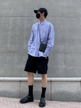 「ADER error（アーダーエラー）のアイテム（帽子）」を使った、terüさん（メンズ・175cm）の夏コーディネート