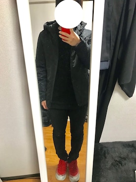 「AZUL by moussy（アズールバイマウジー）のアイテム（ブルゾン）」を使った、Shinyaさん（メンズ・165cm）の冬コーディネート