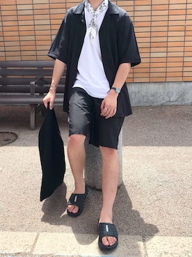 「FitUs（フィットアース）のアイテム」を使った、kojiさん（メンズ・173cm）の夏コーディネート