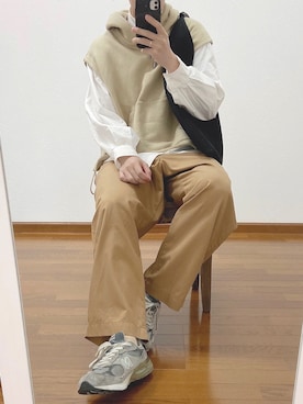 「RYO TAKASHIMA（リョウタカシマ）のアイテム（ベスト）」を使った、kojiさん（メンズ・173cm）の春コーディネート