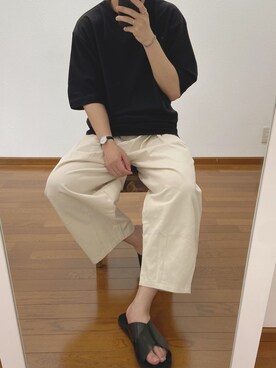 「COS（コス）のアイテム（サンダル）」を使った、kojiさん（メンズ・173cm）の夏コーディネート
