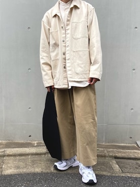 「DISCOAT（ディスコート）のアイテム（ジャケット/アウター）」を使った、kojiさん（メンズ・173cm）の春コーディネート