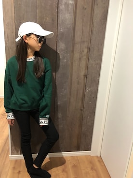 「WEGO（ウィゴー）のアイテム（スウェット）」を使った、yu-chiさん（キッズ・143cm）の冬コーディネート