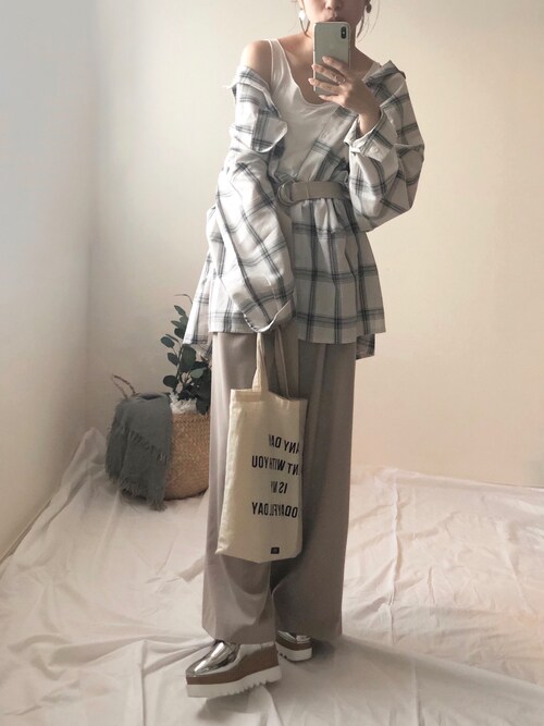 ..natsu..����̃V���c/�u���E�X�u�ychuclla�z�I�[�o�[�T�C�Y�`�F�b�N�V���c chw713�ichuclla�b�`���N���j�v���g�����R�[�f�B�l�[�g