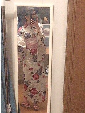「KYOETSU（キョウエツ）のアイテム（和装小物）」を使った、くろねこさん（レディース・162cm）の夏コーディネート
