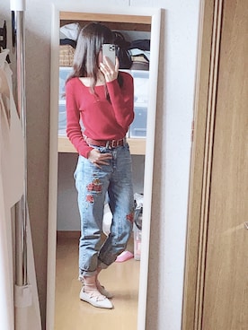 「アイテム（パンプス、グレー系）」を使った、くろねこさん（レディース・162cm）の春コーディネート