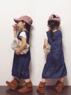 「ファークラッチ」｜「アイテム（ブーツ）」を使った、RIOさん（キッズ・90cm）の夏コーディネート