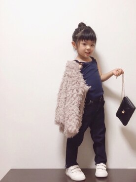 「キャミソール」｜RIOさん（キッズ・90cm）の秋コーディネート