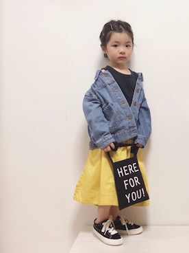 「D.fesense（ディーフェセンス）のアイテム（バッグ）」を使った、RIOさん（キッズ・90cm）の春コーディネート