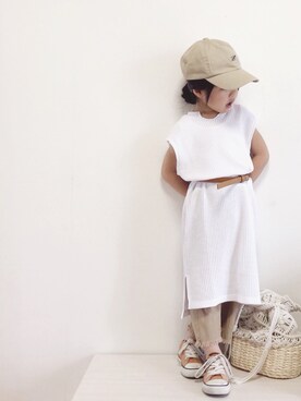 「Casselini（キャセリーニ）のアイテム」を使った、RIOさん（キッズ・100cm）の春コーディネート