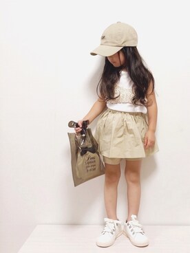 「アイテム（トートバッグ）」を使った、RIOさん（キッズ・100cm）の夏コーディネート