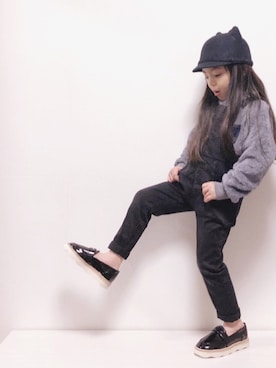 「ネコ帽子」｜RIOさん（キッズ・100cm）の秋コーディネート