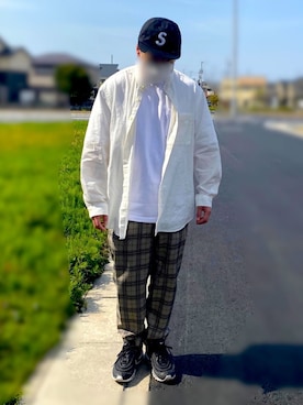 「NIKE（ナイキ）のナイキ エア マックス 97 メンズシューズ / スニーカー / NIKE AIR MAX 97 QS（スニーカー）」を使った、kozeeeさん（メンズ・172cm）の春コーディネート