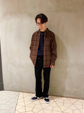 「RECOMMEND  ITEM STYLING」｜「アイテム（スラックス）」を使った、宮部　恭輔さん（メンズ・167cm）の夏コーディネート