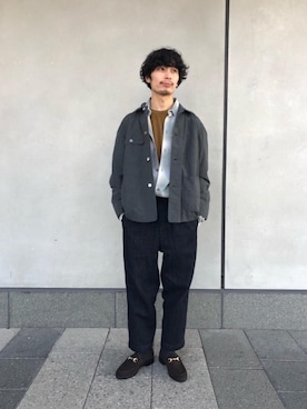 「RECOMMEND  ITEM STYLING」｜「アイテム（カバーオール）」を使った、宮部　恭輔さん（メンズ・167cm）の冬コーディネート