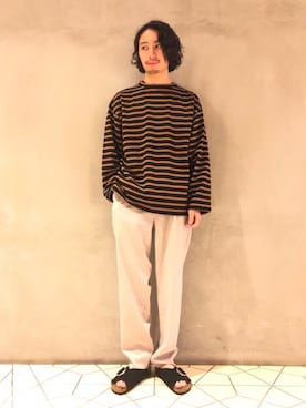 「RECOMMEND  ITEM STYLING」｜「アイテム（サンダル）」を使った、宮部　恭輔さん（メンズ・167cm）の夏コーディネート