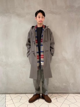 「BEAUTY&YOUTH UNITED ARROWS（ビューティーアンドユースユナイテッドアローズ）のアイテム（ダッフルコート）」を使った、宮部　恭輔さん（メンズ・167cm）の冬コーディネート