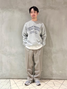 「RECOMMEND  ITEM STYLING」｜「アイテム（スウェット）」を使った、宮部　恭輔さん（メンズ・167cm）の冬コーディネート