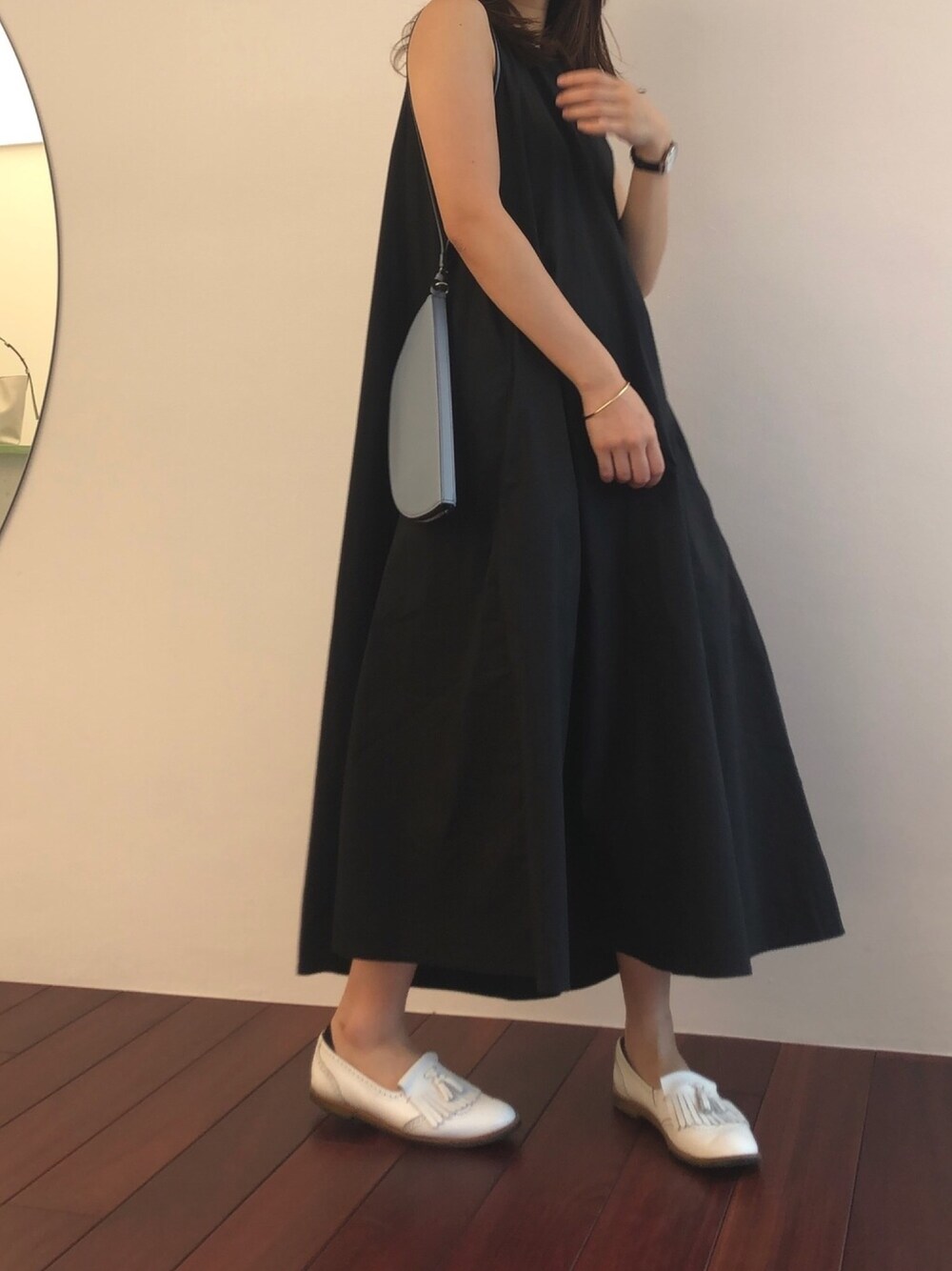 「CIAOPANICのアイテム（ワンピース、ブラック系）」を使った、matsumotoさん（レディース・158cm）の夏コーディネートの1枚目の写真