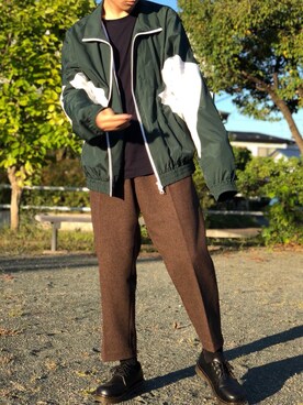 「coen（コーエン）のアイテム（ナイロンジャケット）」を使った、やんやんさん（メンズ・160cm）の夏コーディネート