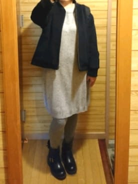 「FRYE（フライ）のアイテム」を使った、mochaさん（レディース・155cm）の冬コーディネート