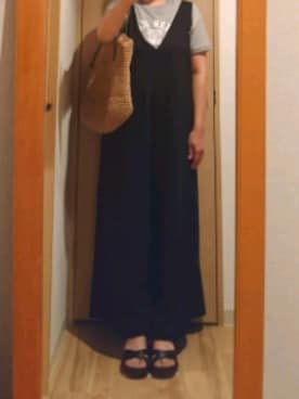 「LEPSIM（レプシィム）のアイテム（つなぎ/オールインワン）」を使った、mochaさん（レディース・155cm）の夏コーディネート