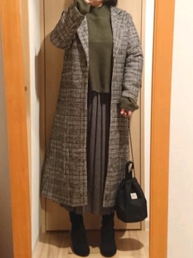 「SUGAR BISKET（シュガービスケット）のアイテム（その他アウター）」を使った、mochaさん（レディース・155cm）の冬コーディネート