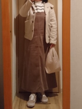 「VANS（バンズ）の＜VANS（バンズ）＞スエード OLD SKOOL オールドスクール スニーカー ◆（スニーカー）」を使った、mochaさん（レディース・155cm）の冬コーディネート