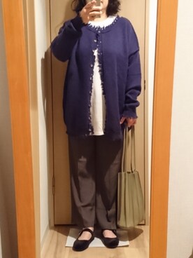 「SVEC（シュベック）のカンフーシューズ kung fu Shoes / ストラップパンプス（バレエシューズ）」を使った、mochaさん（レディース・155cm）の秋コーディネート