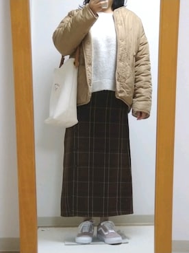 「VANS（バンズ）の＜VANS（バンズ）＞スエード OLD SKOOL オールドスクール スニーカー ◆（スニーカー）」を使った、mochaさん（レディース・155cm）の冬コーディネート