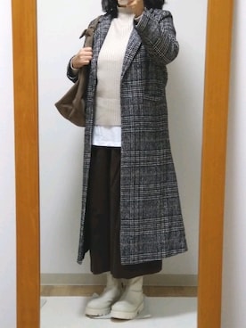 「SUGAR BISKET（シュガービスケット）のアイテム（その他アウター）」を使った、mochaさん（レディース・155cm）の冬コーディネート
