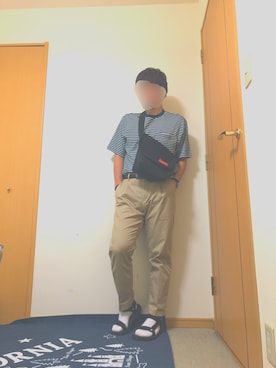 「ADEXE（アデクス）のアイテム」を使った、taiさん（メンズ・170cm）の夏コーディネート