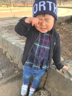 「GEOX（ジェオックス）のアイテム」を使った、N☺︎Eさん（キッズ・90cm）の春コーディネート