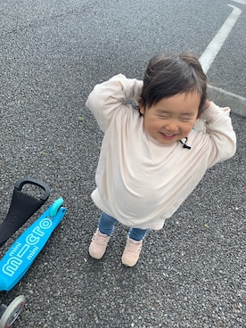 「アイテム（スウェット）」を使った、N☺︎Eさん（キッズ・90cm）の春コーディネート