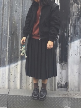 「CACO（カコ）のアイテム（ジャケット/アウター）」を使った、Nnnnさん（レディース・157cm）の春コーディネート