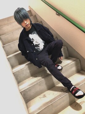 「CASPER JOHN AIVER（キャスパージョンアイバー）のアイテム（その他アウター）」を使った、まみこ部さん（メンズ・173cm）の冬コーディネート