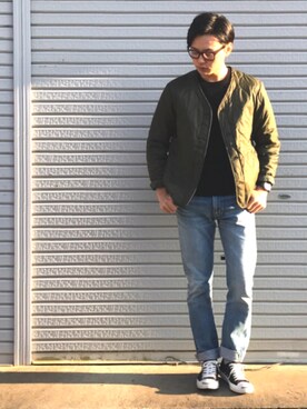 「CONVERSE（コンバース）のCONVERSE コンバース ジャック パーセル / JACK PURCEL（スニーカー）」を使った、てんちゃん。さん（メンズ・175cm）の冬コーディネート