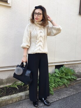 「UNITED ARROWS（ユナイテッドアローズ）のアイテム（チャーム）」を使った、mizuhoさん（レディース・156cm）の冬コーディネート